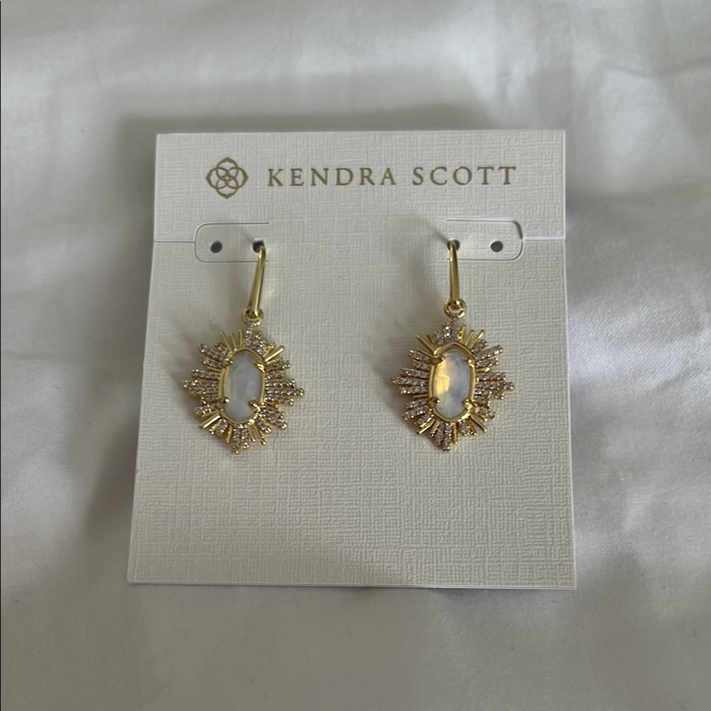 Kendra Scott Grayson Gold Sunburst Drop Earrings